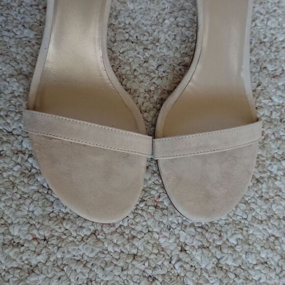 Stuart Weitzman NUDIST II SANDAL 75 in suede leather size 7.5 - Picture 8 of 12